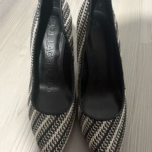 Karl Lagerfeld Black and White Women's Shoes